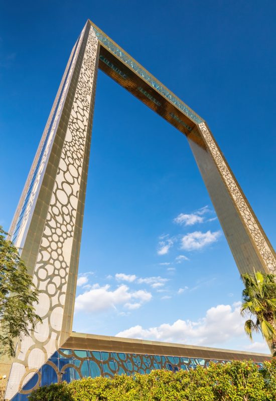 Dubai frame tourist attraction in Dubai UAE